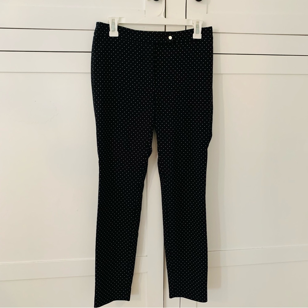 Zara Basic Black Polka Dot Trousers Size Small